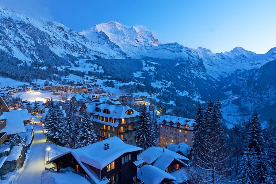 Image showing Wengen resort, Switzerland